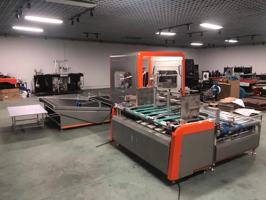 Boîte ondulée de 6 barres collant la machine 1600kg 60m/min-100m/min